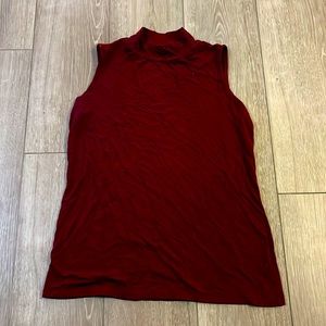 maroon sleeveless top